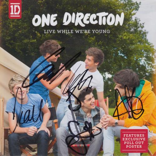 One Direction Live While We're Young - Autographed UK CD single